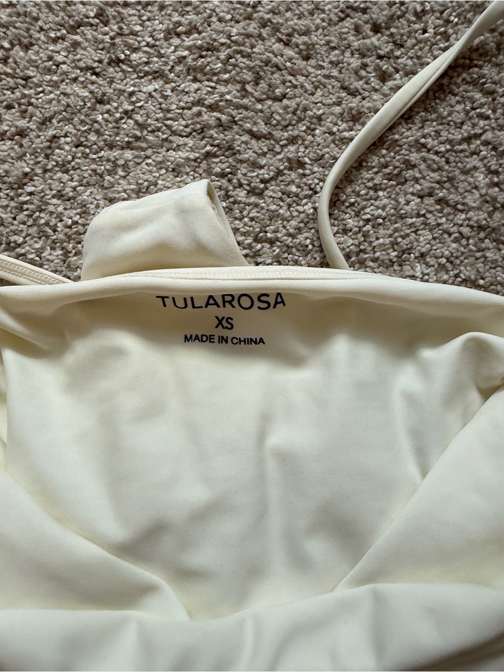 Tularosa Cream Kids One-Piece Swimsuit with Tie Straps - Picture 3 of 3